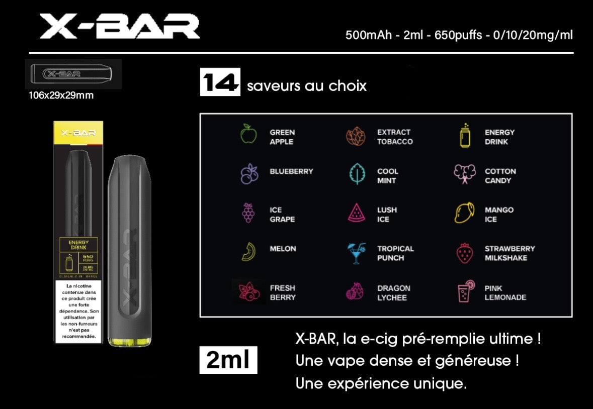 X-Bar Non Réutilisable écologique